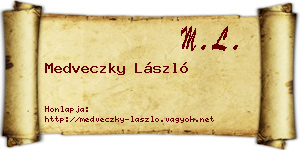 Medveczky László névjegykártya