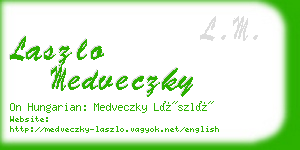 laszlo medveczky business card